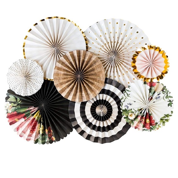 my mind's eye Other - Party Fans - rose, gold, black and cream.